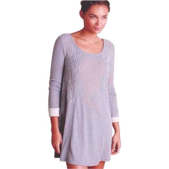 🌺SOLD ON BAY🌺 128 Anthropologie Vintage Chemise Small 2 Nightie Lacy Thermal - Picture 3 of 12